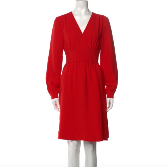 EUC Kate Spade Red Fit and Flare Dress Wedding Special Occasion Evening - Picture 14 of 14